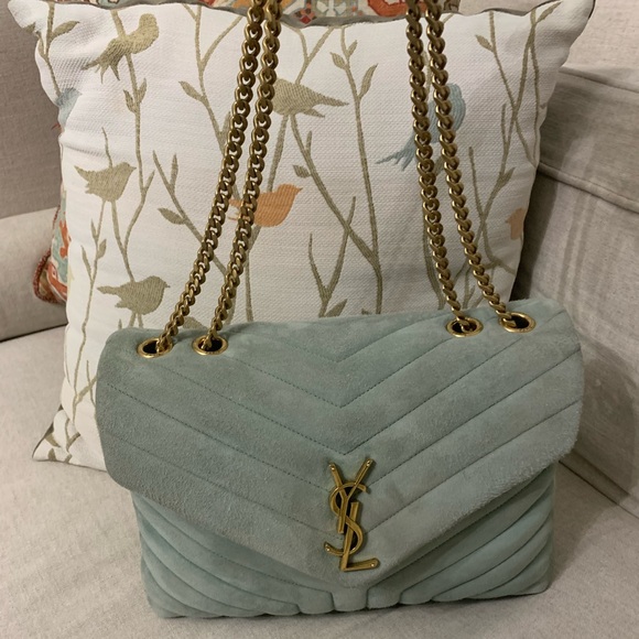 SAINT LAURENT Medium LouLou Quilted Suede Shoulder Bag - Picture 2 of 15